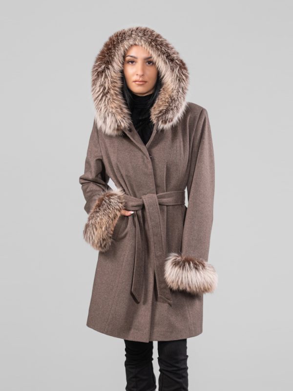 Casmere Coat With Fox