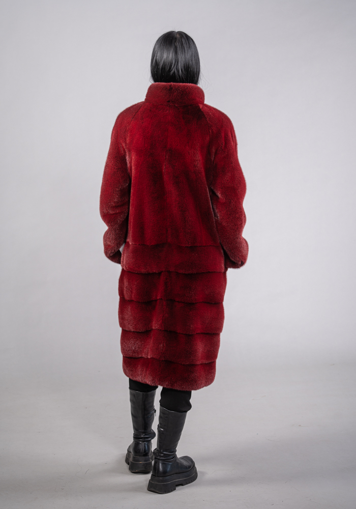Red Mink Fur Coat
