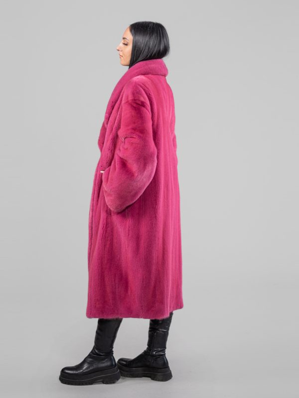 Luxury Women's Magenda Fur Coat Winter With Shawl Collar